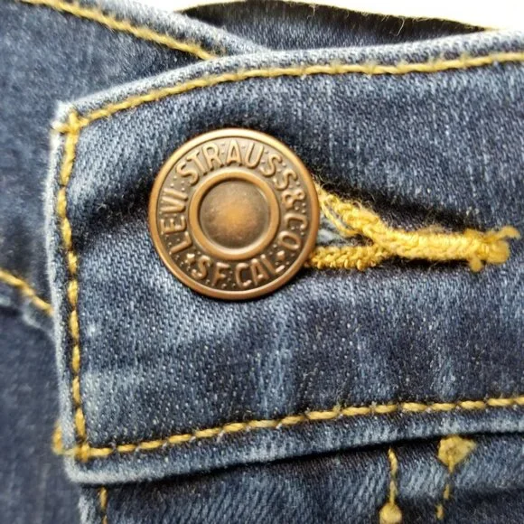 Levis Jeans Womens 26 Blue Mile High Super Skinny Premium Stretch Denim - Picture 4 of 16